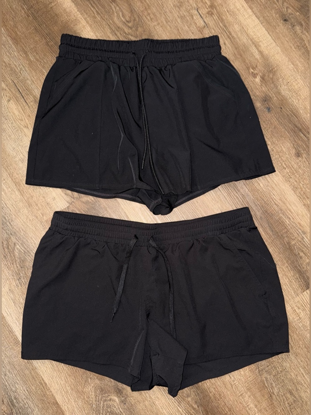 🌼SET OF 2 Everyday Black Women's Drawstring Shorts. Size XL.🌼